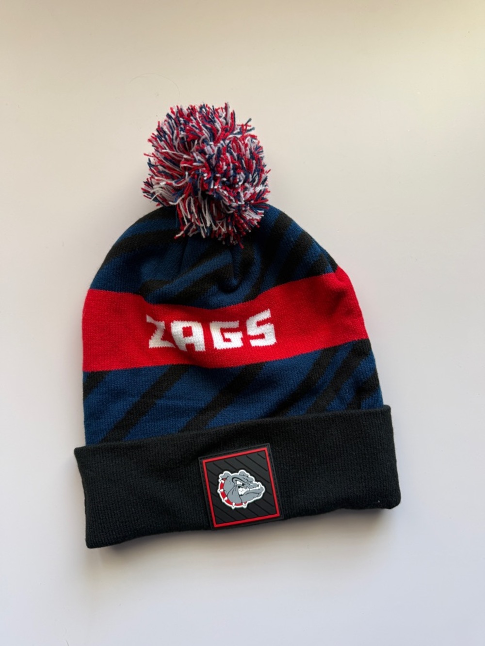 Gonzaga Beanie Hat - Navy, Red & Black